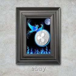 Fire Rising Limited Edition XRP Coin Poster Art Signed Numbered 18x24