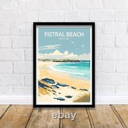 Fistral Beach Art Print Newquay Fistral Beach Cornwall Print Fistral Bea
