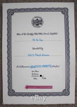 Fix the Sky print Hand Painted by Martin Whatson & Snik signed and numbered COA