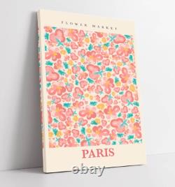 Flower Market Paris Flowers Floral Framed Canvas Wall Art Picture Print