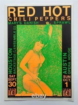 Frank Kozik 1989 Red Hot Chili Peppers Rhcp Mary's Danish Rock Poster Signed