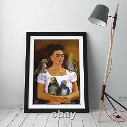 Frida Kahlo Parrots 1 -large Canvas Wall Art Float Effect/frame/poster Print