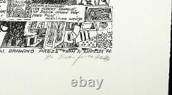 GDR Nonconformism. Mail Art Lithograph Robert REHFELDT (1931-1993) Autographed