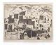 Gene Kloss South House Taos Pueblo Etching Signed