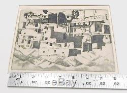 GENE KLOSS South House Taos Pueblo Etching Signed