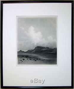 GEORGE ELBERT BURR Signed 1921 Softground Etching/Aquatint Evening Cloud
