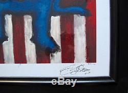 GEORGE RODRIGUE BLUE DOG ROCKY Signed by SYLVESTER STALLONE Framed Serigraph