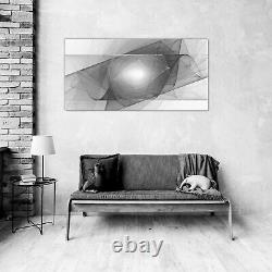 Glass Print 100x50 Painting Abstract Grey Spiral Picture Wall Art Home Decor