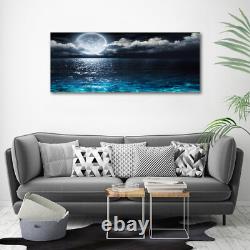 Glass Print Wall Art Image Picture 125x50cm Full Moon Christmas Gift