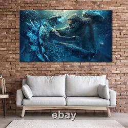 Godzilla And King Kong Battle Canvas Print Movie Wall Art Framed Ready To Hang