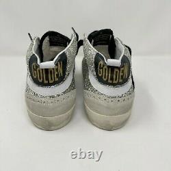 Golden Goose Mid Star Sneakers Gold Glitter Leopard-Print Star Limited Edition