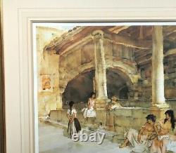 Gossip St Jeannet original framed Russell Flint Limited Edition print 1990