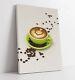 Green Coffee Cup Photograph -deep Framed Canvas Wall Art Picture Print- Kitchen
