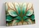 Green White Abstract Leaves Home Decor Framed Canvas Wall Art Picture Print