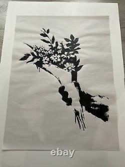 Gross Domestic Product Banksy Flower Thrower Limited Edition Screen Print POW