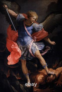 Guido Reni Archangel Michael Tramples Satan (1635) Painting Poster Art Print