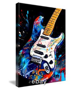 Guitar Print Music Artwork Print Framed Canvas Wall Art Poster Print