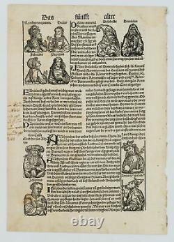 H. SCHEDEL (1440-1514), The Fifth Ancient. Roman Emperor, 1496, Woodcut