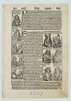 H. SCHEDEL (1440-1514), The Fifth Ancient. Roman Emperor, 1496, Woodcut