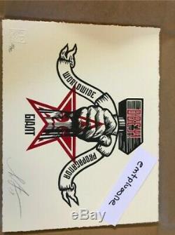 HAMMER AND FIST LETTERPRESS OBEY Signed (New)