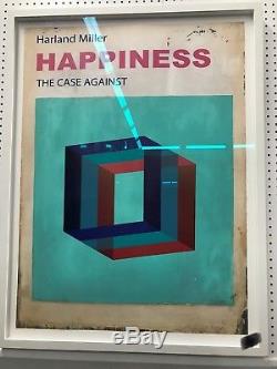 Harland Miller Happiness The Case Against Signed Print. Framed art glass