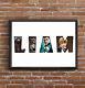 Harry Potter Personalised Name Print Your Choice Of Characters Kids Room Door