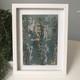 Henry Moore Seated Figures 1957 Silk Print In White Frame