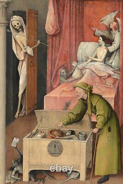 Hieronymus Bosch Death and the Miser Extract Painting Poster Print Art