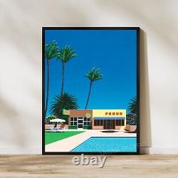 Hiroshi Nagai Set of 3 Canvas / Art Print / Framed Wall Art Japanese Retro Miami