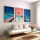 Hiroshi Nagai Set Of 3 Canvas / Poster / Framed Vintage Wall Art, Japanese Retro