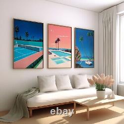 Hiroshi Nagai Set of 3 Canvas / Poster / Framed Vintage Wall Art, Japanese Retro