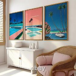 Hiroshi Nagai Set of 3 Canvas / Poster / Framed Vintage Wall Art, Japanese Retro