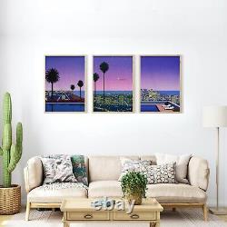 Hiroshi Nagai Vintage Set of 3 Wall Art, Framed / Canvas / Poster Japanese Retro