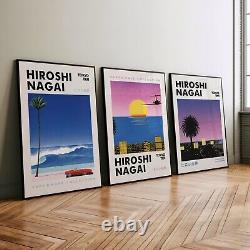 Hiroshi Nagai Vintage Set of 3 Wall Art, Framed / Canvas / Poster Miami 80's Art