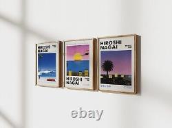 Hiroshi Nagai Vintage Set of 3 Wall Art, Framed / Canvas / Poster Miami 80's Art