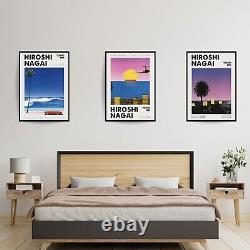 Hiroshi Nagai Vintage Set of 3 Wall Art, Framed / Canvas / Poster Miami 80's Art