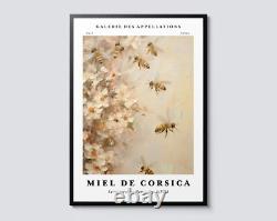 Honey Corsica Impressionist Floral Still Life Print, Beige Yellow Pastel Wall