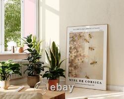 Honey Corsica Impressionist Floral Still Life Print, Beige Yellow Pastel Wall