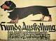 Hunde-ausstellung Dachshund Dog Show Poster Lithograph Hand Pulled Georg Belwe