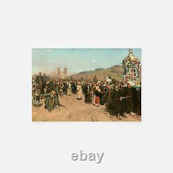 Ilya Repin Religious Procession Kursk Province (1883) Poster Painting Print