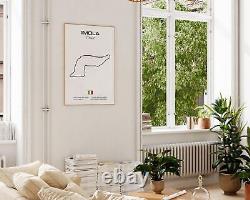 Imola, Italy Grand Prix Formula 1 Print, Modern Graphic Motorsports Wall Art