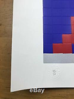 Invader Home Moon 2010 Space Invader Street Art Print POW Signed Embossed