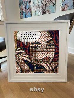 Invader Print Rubik OhAlright 2011 Framed with Museum Glass Urban Art