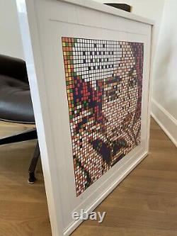 Invader Print Rubik OhAlright 2011 Framed with Museum Glass Urban Art