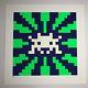 Invader Sunset Green Art Gid Print Signed Sold Out Poster Over The Influence