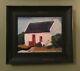 Ireland, Thatched Roof Cottage 8x10, Oil Painting Canvas Frame, Irish