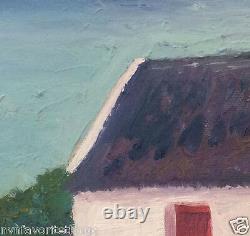 Ireland, Thatched Roof Cottage 8x10, Oil Painting Canvas Frame, Irish