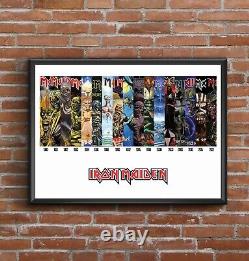 Iron Maiden Discography Multi Album Cover Art Poster Fathers Day Gift