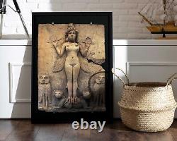 Ishtar, Inanna, Lilith Goddess Framed Print, Canvas, Poster Babylon Sumerian
