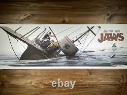JAWS Art Print Movie Poster By JC Richard Signed The Final Battle X/150 Mondo